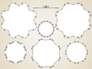 Fototapeta premium calligraphic round frame