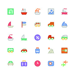 
Travel Colored Vector Icons 2
