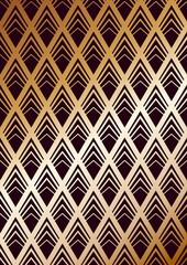 Art Deco Pattern, Repeated Background 1920s Style 