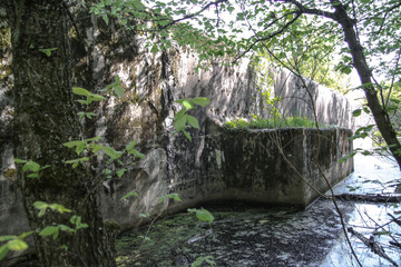 An abandoned tunnel built during the great Patriotic war. Stalin metro in Kiev during the second...