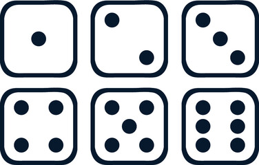 Dice Set Vector Illustration. 
