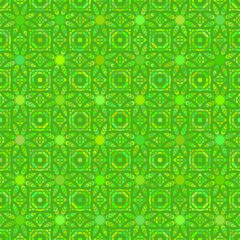 Abstract vector background Seamless ornamental texture Green color