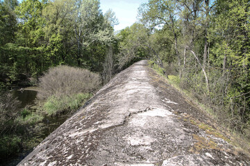 An abandoned tunnel built during the great Patriotic war. Stalin metro in Kiev during the second...