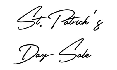 St. Patrick's Day Sale Calligraphy Font For Sale Banners Flyers and Templates