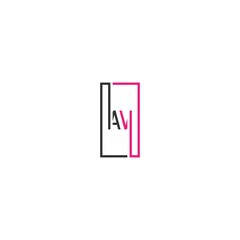 AV logo letter design concept