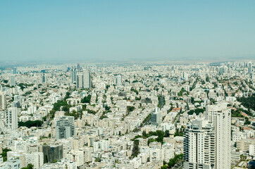 General aerial view of Tel Aviv with white buildings (Israel) - 358137043