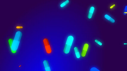 Drug prescription forpill medicine capsule pattern with blue background. Abstract healthcare technology and science medical  concept.