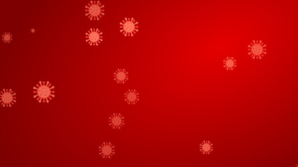 Coronavirus red pattern banner background. Abstract healthcare Illustrations concept COVID-19.