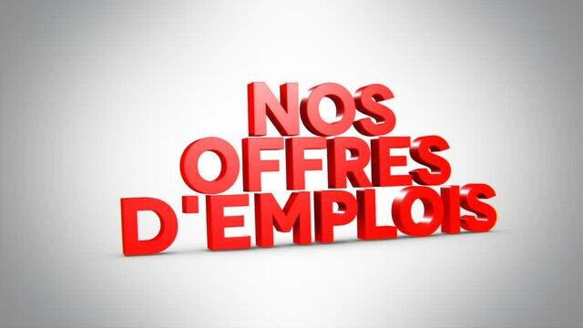 nos offres d'emplois 3D rouge