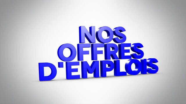 nos offres d'emplois 3D bleu