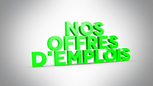 nos offres d'emplois 3D vert