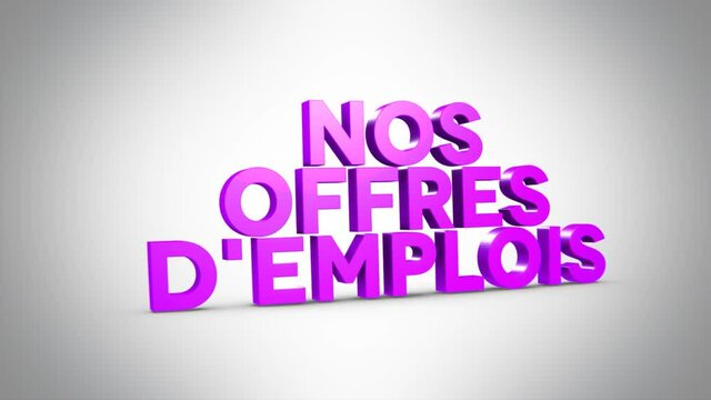 nos offres d'emplois 3D violet
