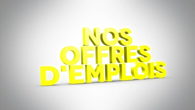 nos offres d'emplois 3D jaune