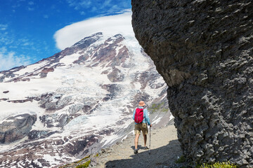 Naklejka premium Hike in mountains