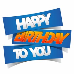 Happy Birthday Greeting Card Vector Illustration