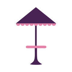 Park umbrella table icon vector design
