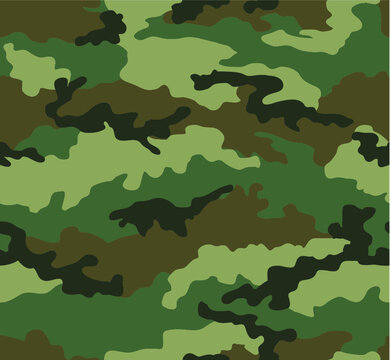 Camouflage seamless pattern. Four military colors.