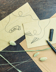 Briefe schreiben - DIY Briefumschläge kreativ gestalten - Briefumschlag bemalt, gezeichnet