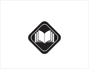 Vector illustration of book icon logo. Isolated on white background