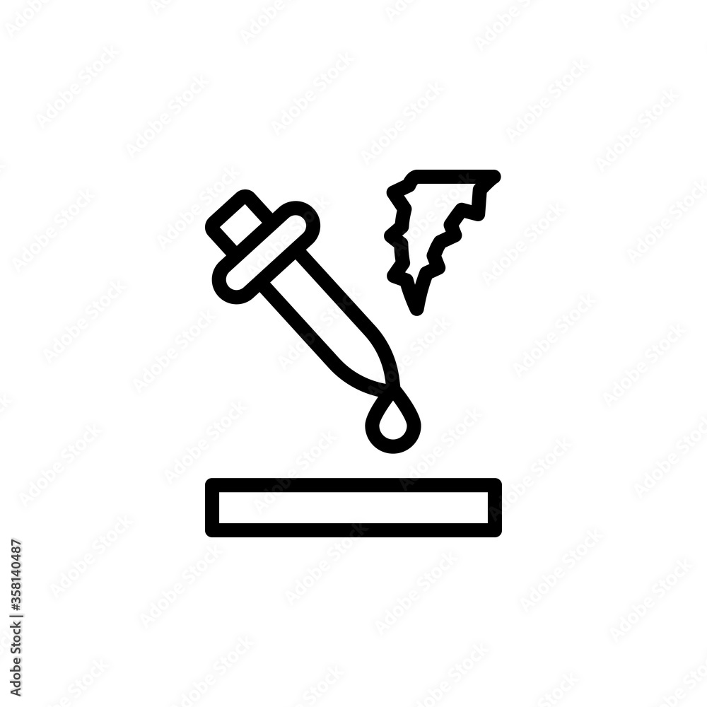Poster pipette drop aloe vera icon. simple line, outline vector elements of healing plant icons for ui and 