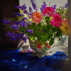 bouquet of flowers in vase