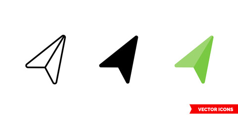 Find me icon of 3 types. Isolated vector sign symbol.