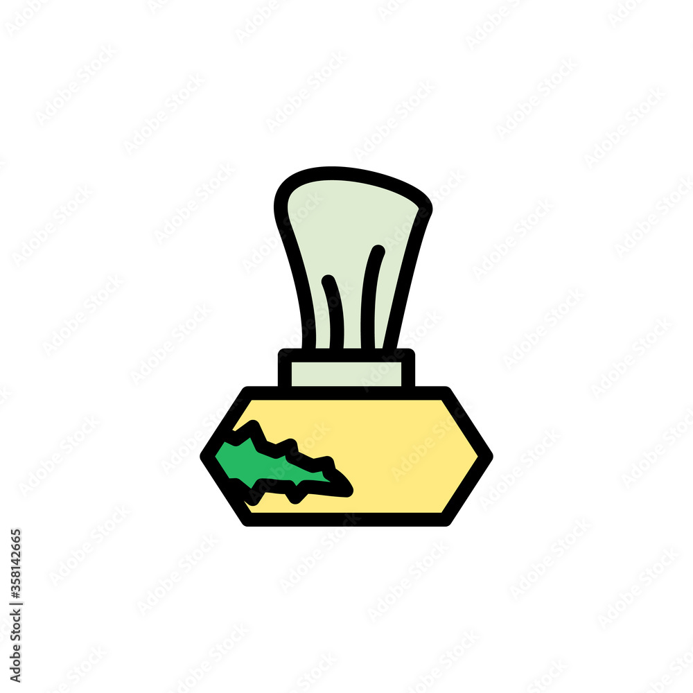 Poster napkin fold aloe vera icon. simple color with outline vector elements of healing plant icons for ui 