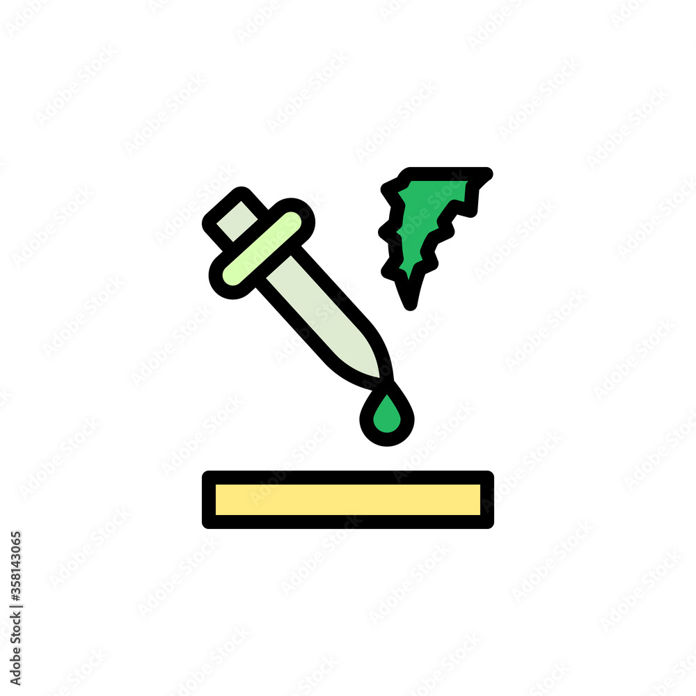 Poster pipette drop aloe vera icon. simple color with outline vector elements of healing plant icons for ui