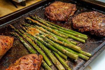 Steak Asparagus Sweet Potato