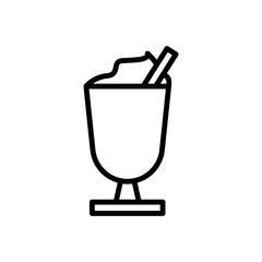 Obraz premium Ice cream, cocktail icon. Simple line, outline vector elements of freeze sweet icons for ui and ux, website or mobile application