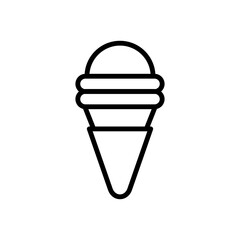 Fototapeta na wymiar Ice cream, waffle cone icon. Simple line, outline vector elements of freeze sweet icons for ui and ux, website or mobile application