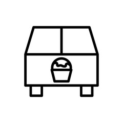 Ice cream, fridge icon. Simple line, outline vector elements of freeze sweet icons for ui and ux, website or mobile application