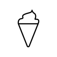 Ice cream, waffle cone icon. Simple line, outline vector elements of freeze sweet icons for ui and ux, website or mobile application
