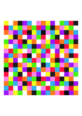 Multicolor square tiling pattern, colorful mosaic background