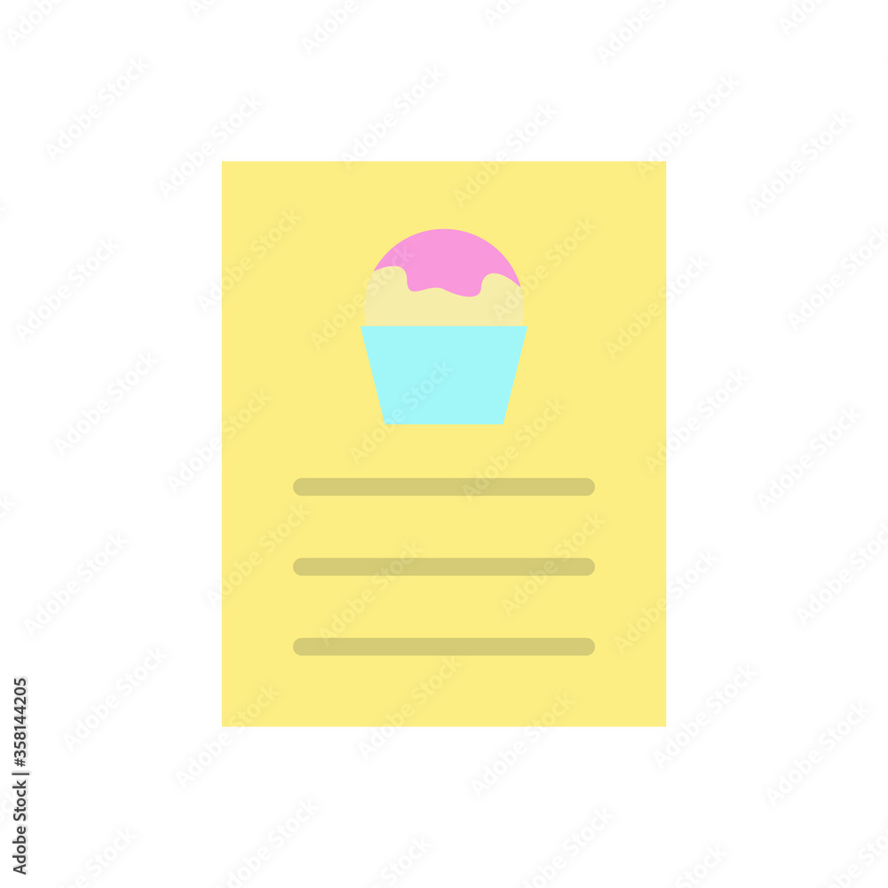 Aufkleber ice cream, menu icon. simple color vector elements of freeze sweet icons for ui and ux, website or m