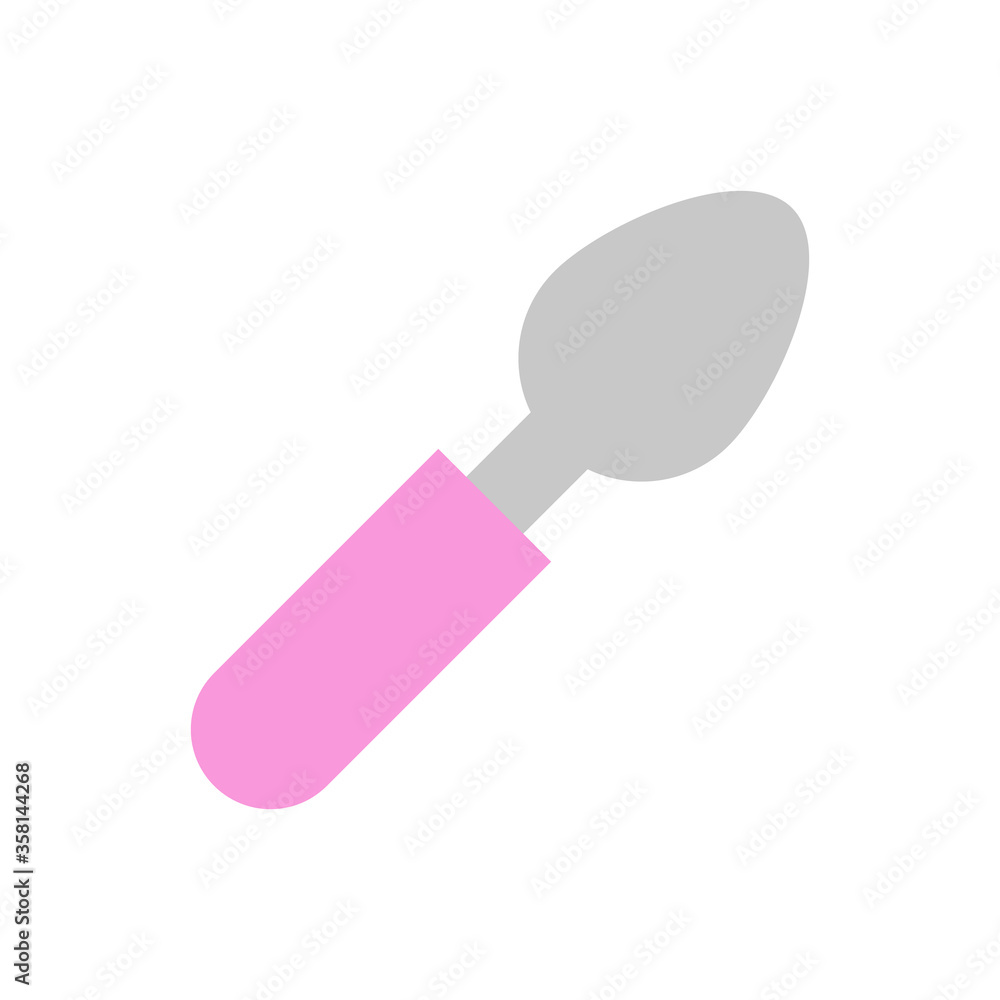 Poster ice cream, spoon icon. simple color vector elements of freeze sweet icons for ui and ux, website or 