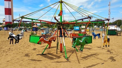 beach atmosphere on a sunny day