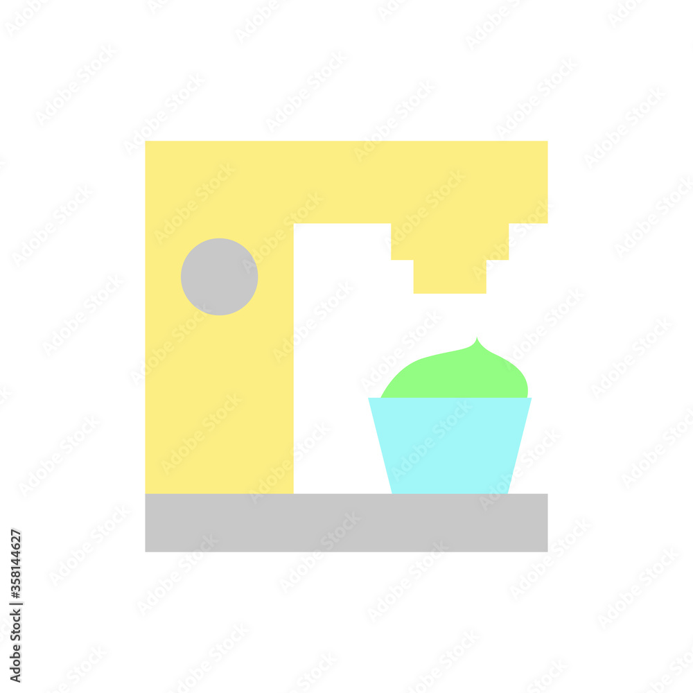 Aufkleber ice cream, ice cream maker icon. simple color vector elements of freeze sweet icons for ui and ux, w