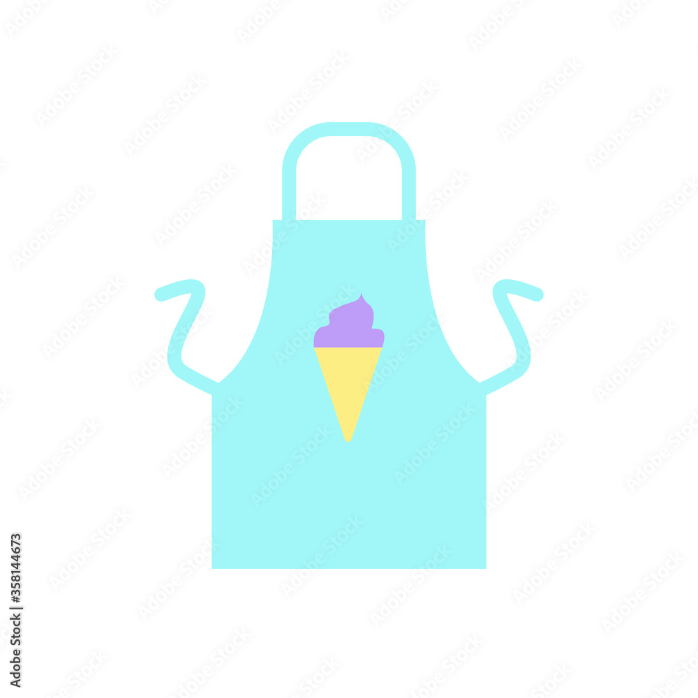 Poster ice cream, apron icon. simple color vector elements of freeze sweet icons for ui and ux, website or 
