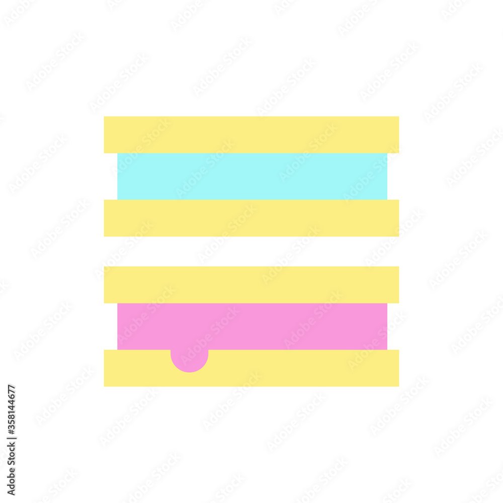 Poster ice cream, waffle icon. simple color vector elements of freeze sweet icons for ui and ux, website or