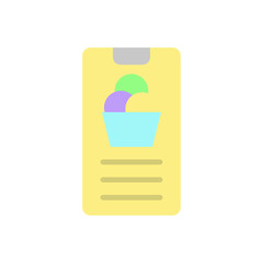 Ice cream, smartphone, menu icon. Simple color vector elements of freeze sweet icons for ui and ux, website or mobile application