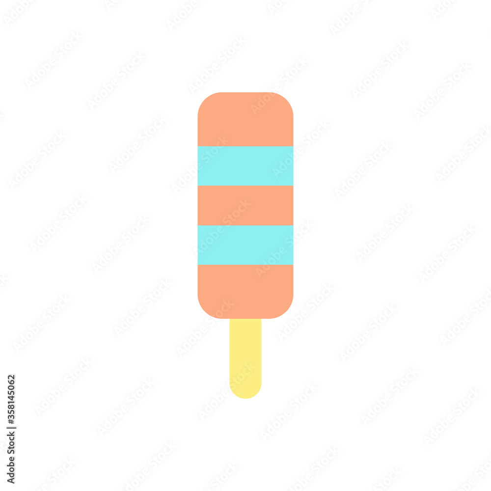 Poster ice cream, ice lolly icon. simple color vector elements of freeze sweet icons for ui and ux, website