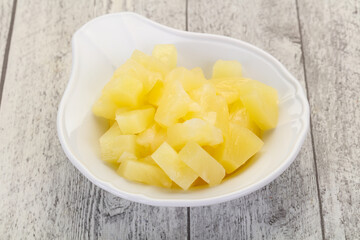 Marinated pineapple pieces