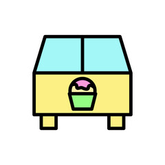 Ice cream, fridge icon. Simple color with outline vector elements of freeze sweet icons for ui and ux, website or mobile application