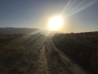sunset in the mountains