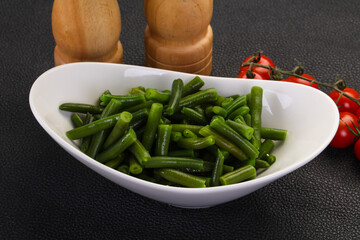Green beans in the bowl