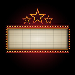 Casino theater sign for text banner - 358145817