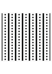 Vertical lines and dots in black on white background 