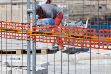 Fototapeta premium Road construction in Italy