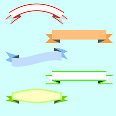 Fototapeta premium ribbon vectors, collections of ribbon vectors, banners and seals